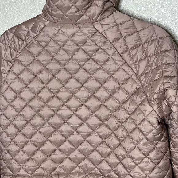 BCBGMAXAZRIA Feather Free Eco Friendly Fill Dusty Rose Jacket Sz Small - Picture 9 of 10